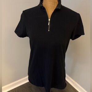 CHICO’S Zenergy Weekend stretch zip collar polo, size medium (Chico’s size 1)